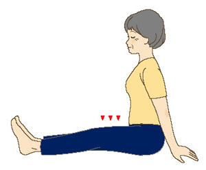 等尺性筋力訓練（膝を伸ばした状態で太ももに力を入れたり抜いたりする）